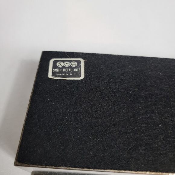 Vintage Metal Art Storage Box by Heintz Smith Silver Wood Keepsakes Collectible - Picture 2 of 12